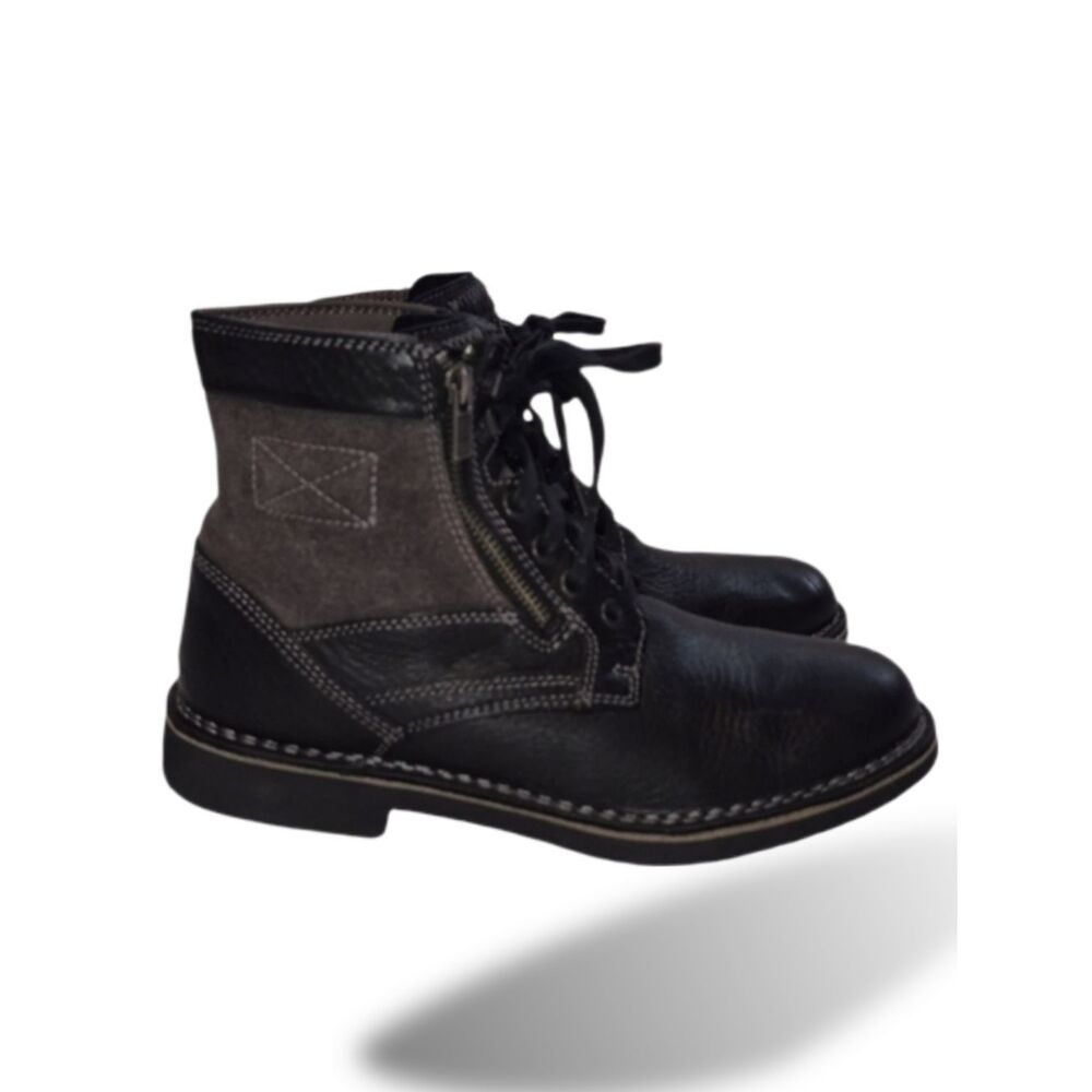Clarks Men's Medway Black  Lace-Up Zip Ankle Boots